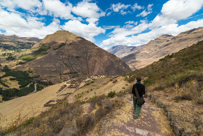 Man hiking on mountain