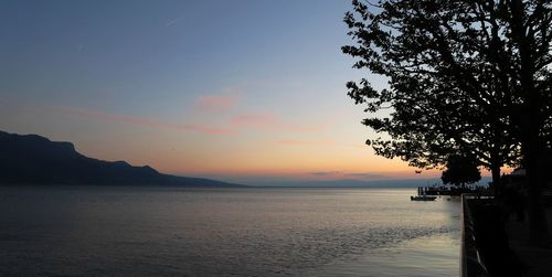 Scenic view of beach during sunset