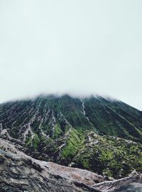 Scenic view of mountains against clear sky