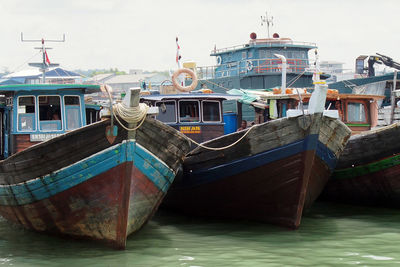 Boats in harbor