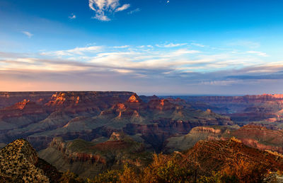 Scenic view of canyons 