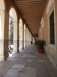 Empty corridor of building palma de mallorca