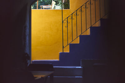 Empty staircase in building