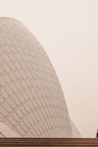 Low angle view of building against clear sky