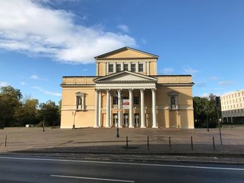 View of historic building against cloudy sky