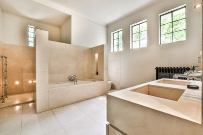 Interior of modern bathroom