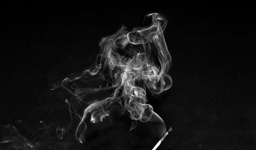 Close-up of fire against black background