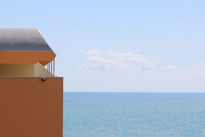 View of sea against clear sky