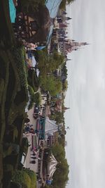 Panoramic view of town against sky