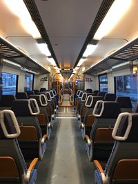 Empty seats in train 