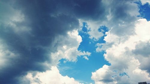 Low angle view of cloudy sky