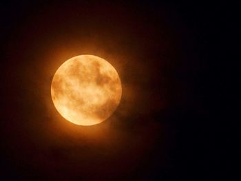 Low angle view of moon in sky