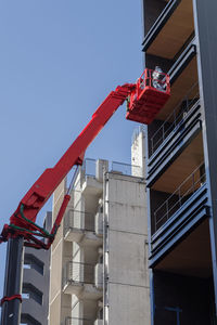 Low angle view of building against clear sky