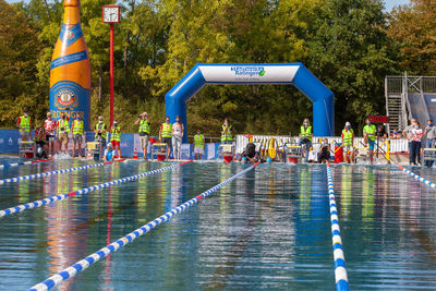 People in swimming pool