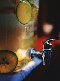 Close-up of drink on table