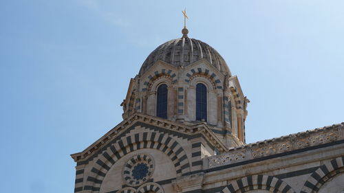 Low angle view of cathedral against clear sky