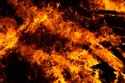 Close-up of bonfire