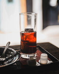 Close-up of drink on table