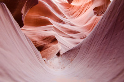 Close-up of rock formations in desert