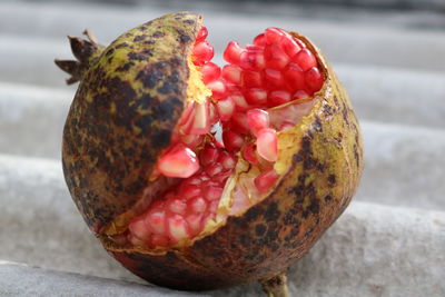 Close-up of strawberry on table