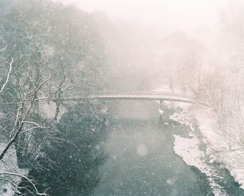 Scenic view of frozen lake during winter