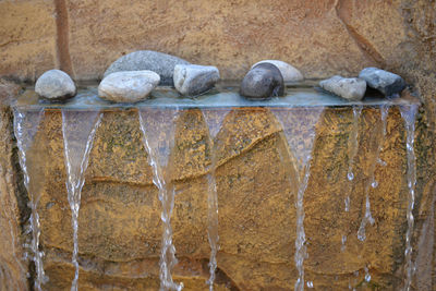 Close-up of rusty water