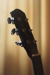 Close-up of camera on wall