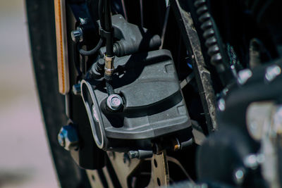 Close-up of bicycle wheel