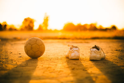 Close-up of ball on table