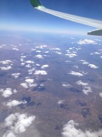 Aerial view of clouds over landscape