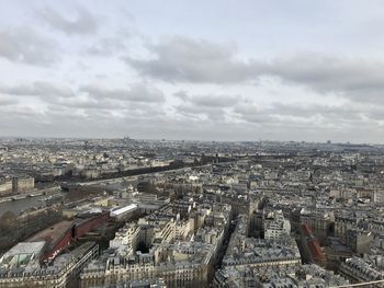 High angle view of cityscape against sky