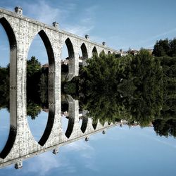 Low angle view of bridge against sky