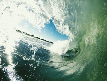 View of waves in sea