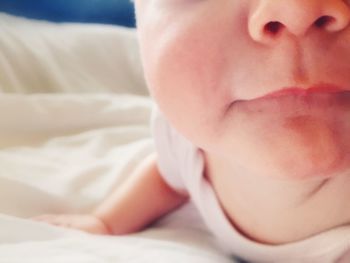 Close-up of baby sleeping