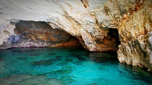 Rock formations in sea