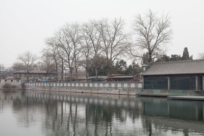 View of canal along buildings