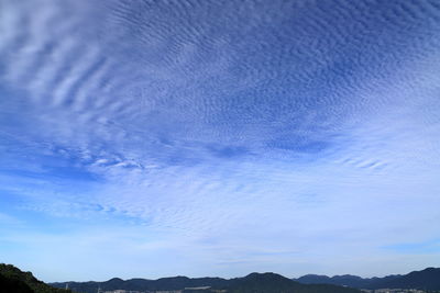 Low angle view of cloudy sky