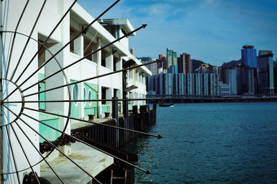 Modern buildings in city against sky