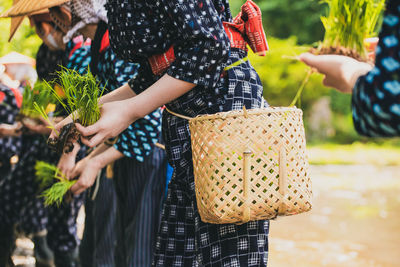 Rice-planting traditional festival in japan