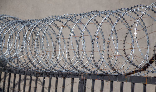 Close-up of barbed wire