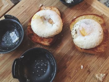 Close-up of breakfast on table