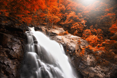 River flowing through rocks