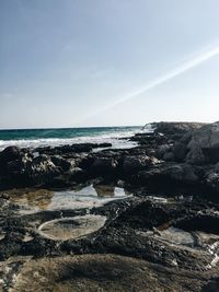 Scenic view of sea against sky