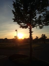 Scenic view of landscape at sunset