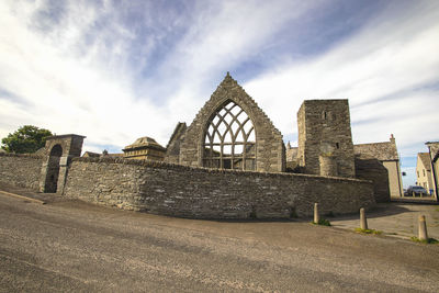 The ruins of the old st peters church in thurso, scottish highlands, uk