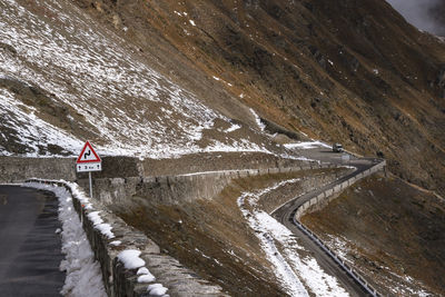 Scenic view of dam by river during winter