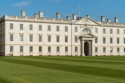Lawn in front of building