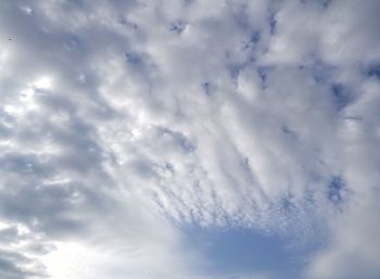 Low angle view of clouds in sky
