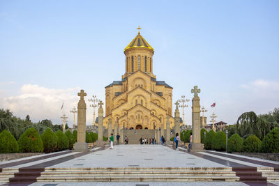 View of historic building against clear sky