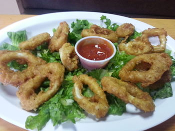 Close-up of served food